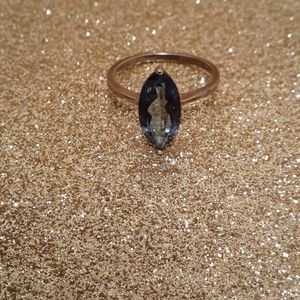 Marquise Blue Jewel & Sterling Ring